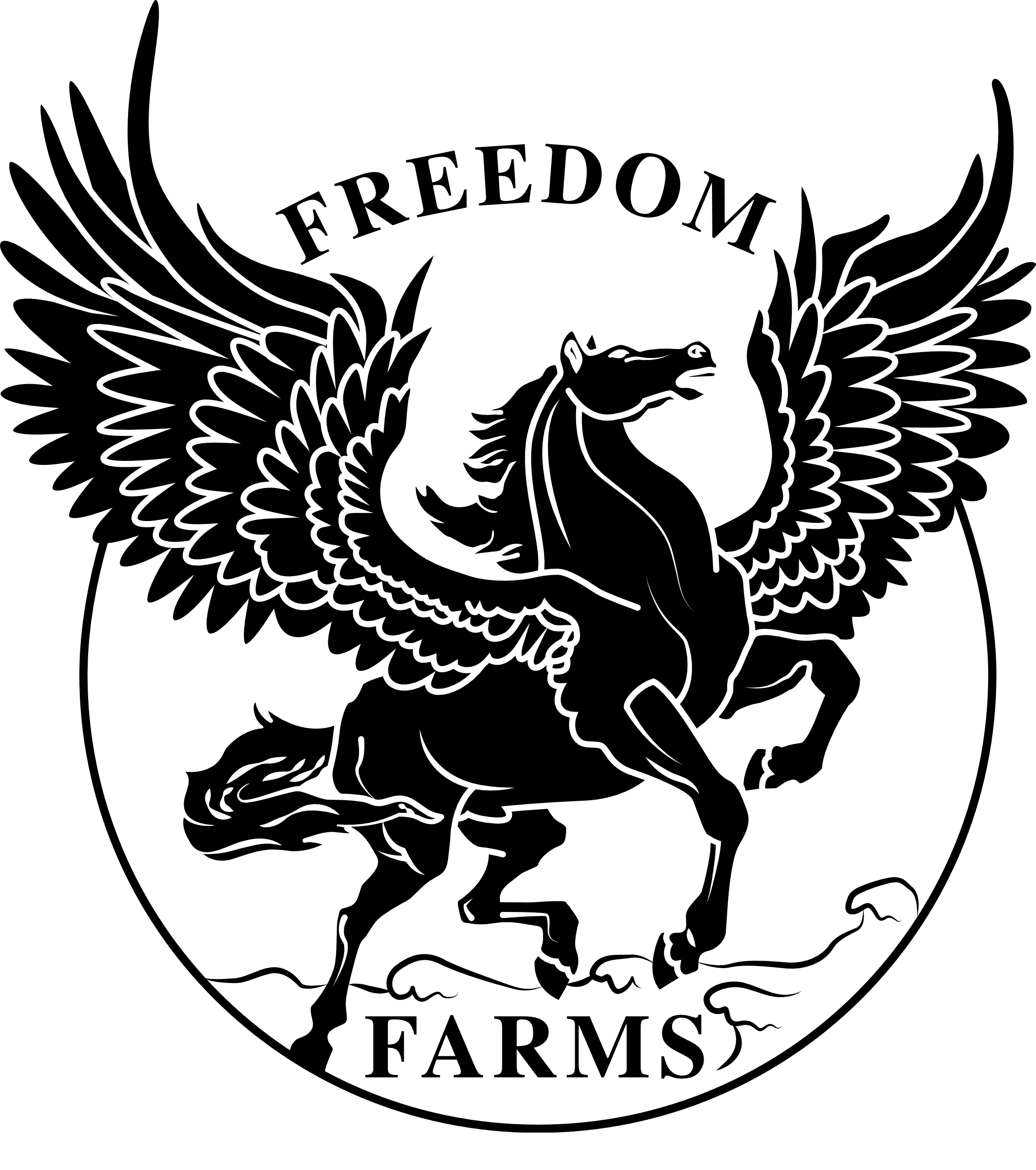 Logotipo de Freedom Farms — Oscuro